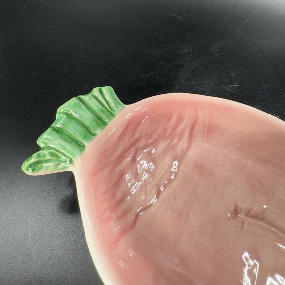 Italian Pottery Vegetable Radish Tray Long Serving Dish Hand Painted Ceramic - Picture 3 of 16